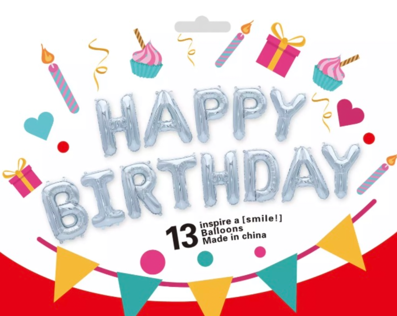 Kit de globos plateados con letras Feliz cumpleaños de 16 – Blanca's  Decorations LLC
