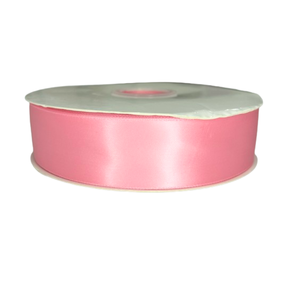 1 1/2" Bubblegum Pink Ribbon single face Satin 100 Yds