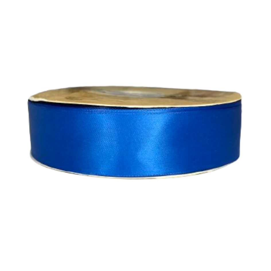 1 1/2" Royal Blue Ribbon single face Satin 100 Yds