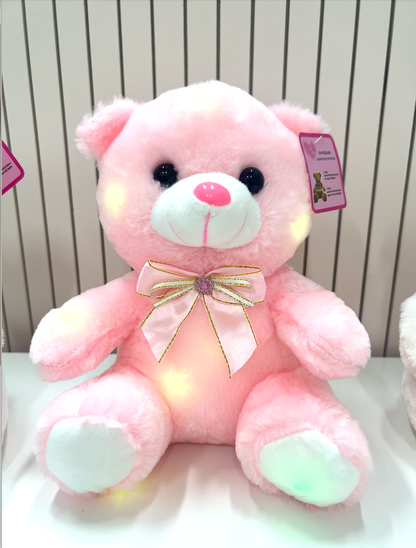 Small Pink Teddy with Lights