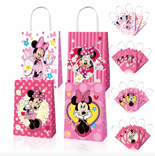 Minnie Party Bags with handle 12CT