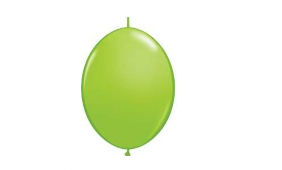 6" Qlink lime green qualatex (50ct)