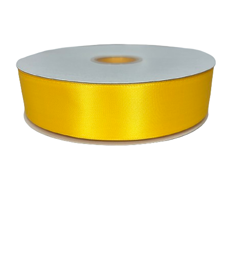 1 1/2" Yellow Satin Ribbon Double-face 100 Yds