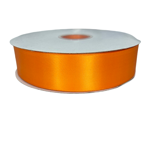 1 1/2" Orange Satin Ribbon Double-face