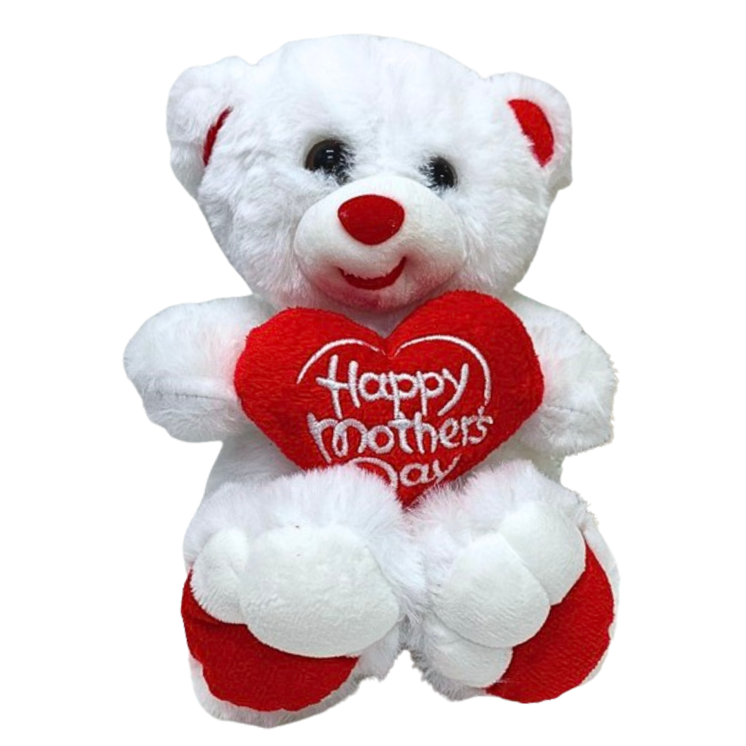 Happy Mother's day White Teddy Bear