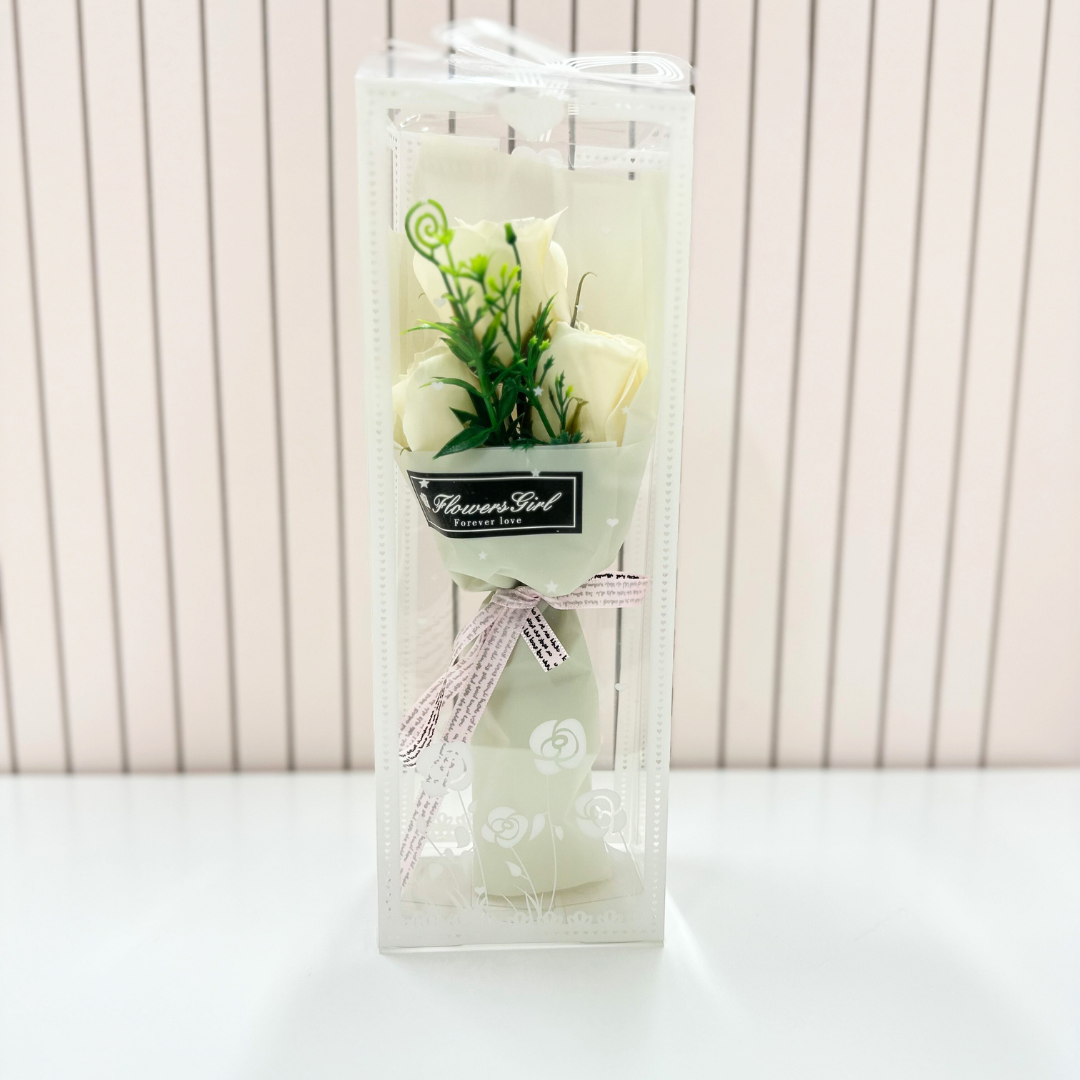 Rose Flower Bouquet Clear Gift Box