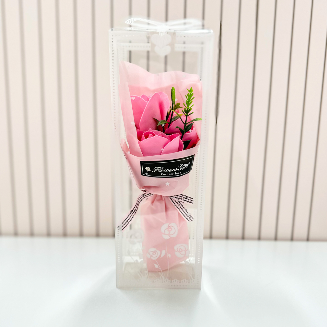 Rose Flower Bouquet Clear Gift Box