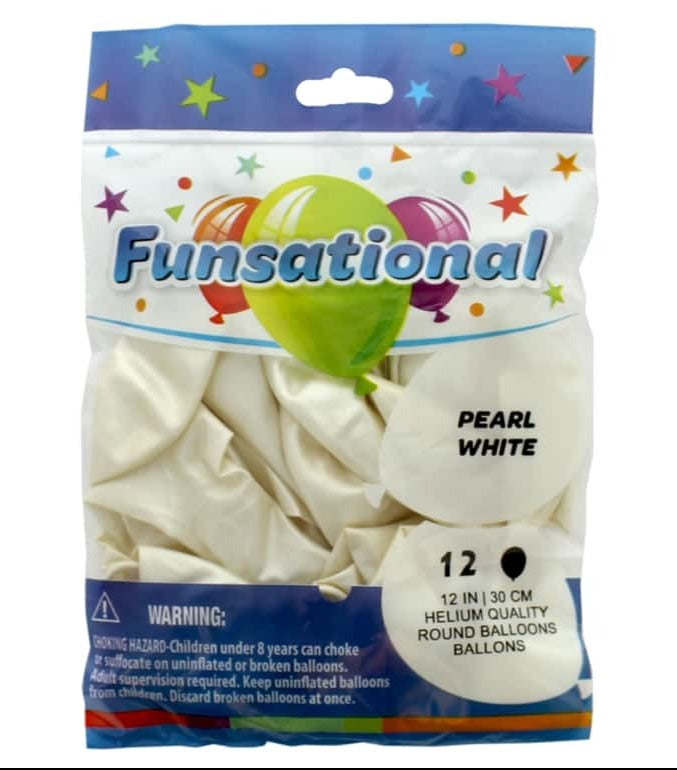 Blanco perla funcional de 12" 50 u.