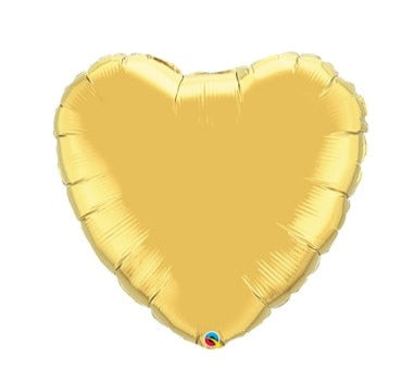 4" Gold Heart Foil (1 COUNT )
