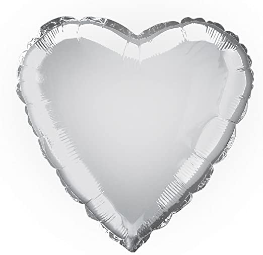 17” Silver Heart (5 count)