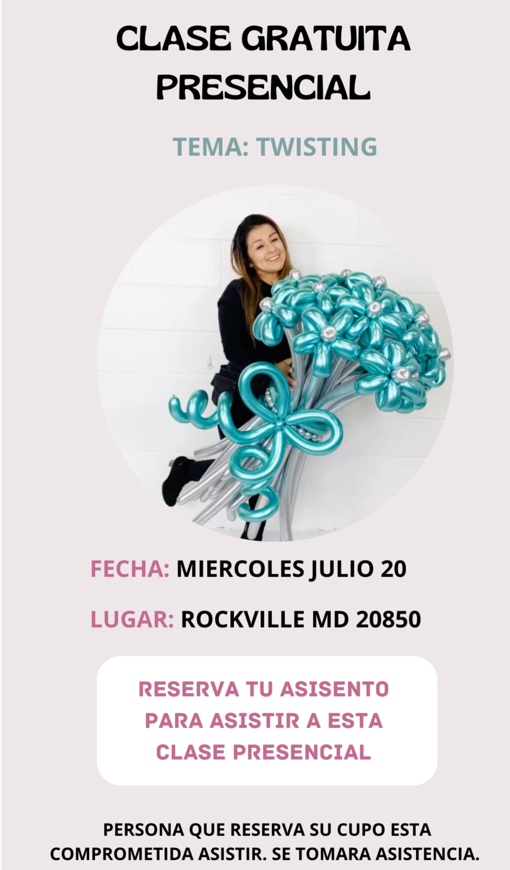 CLASE PRESENCIAL GRATUITA MIERCOLES 20 DE JULIO