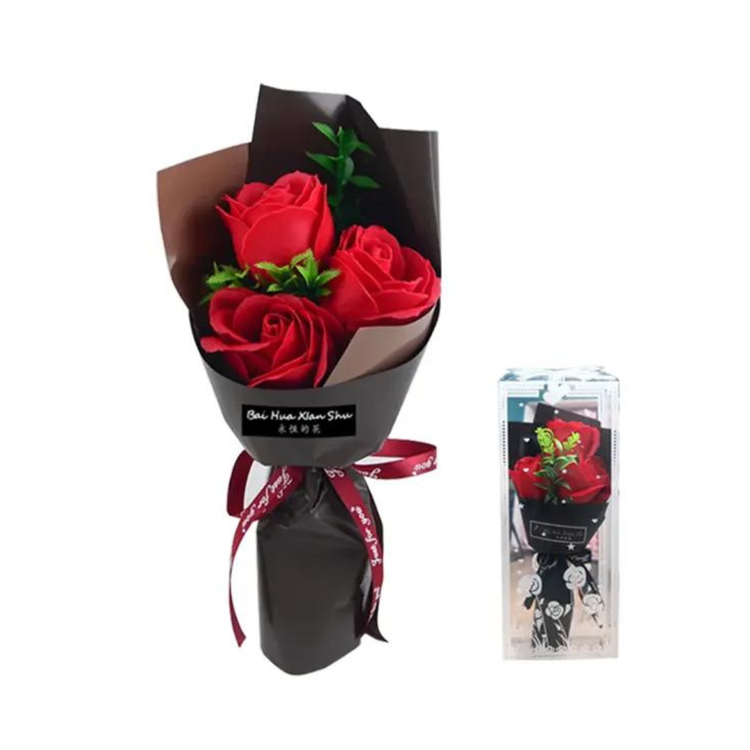 Rose Flower Bouquet Clear Gift Box