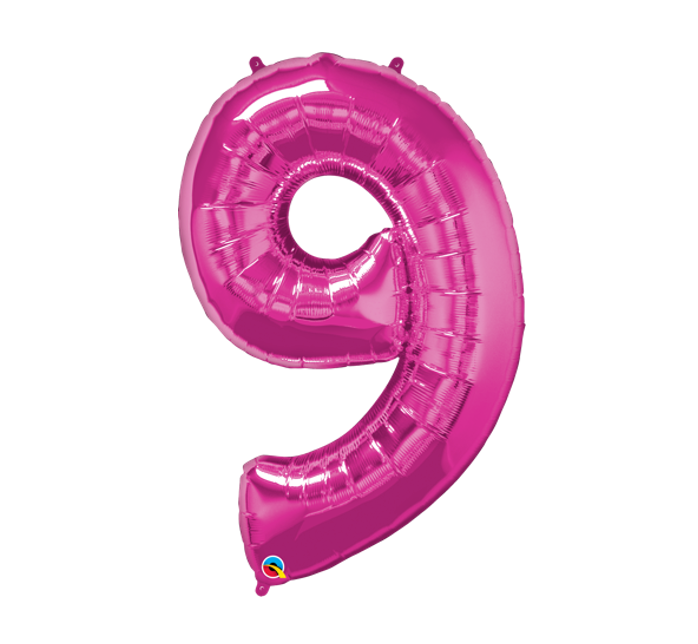 34" Qualatex Magenta Numbers