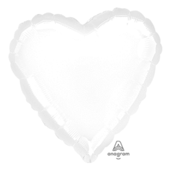 18" White Heart Anagram