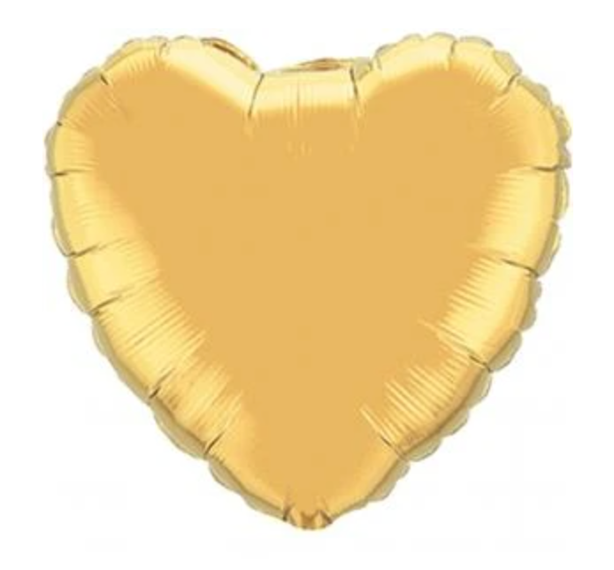 Corazón de oro amarillo de 18"