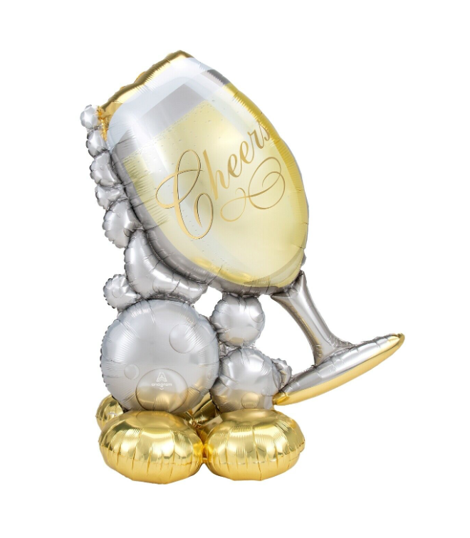 51" Anagram AirLoonz Cheers Bubbly Wine Glass