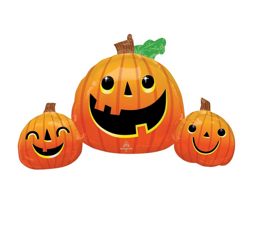 35" Smiley Pumpkin Trio Shape