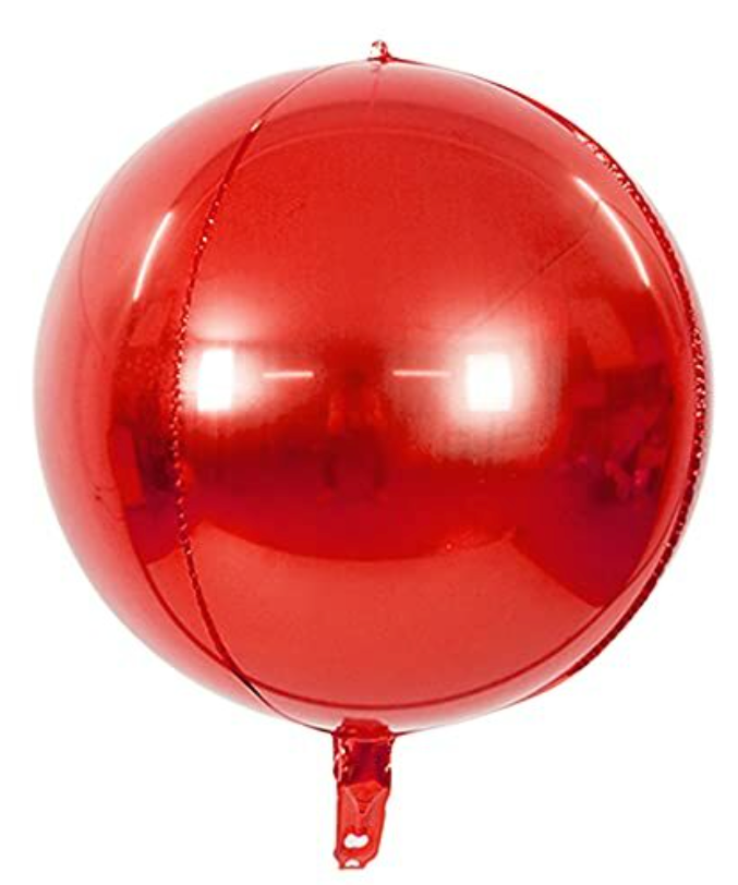 Globo Foil Orbz de 22” 1 unidad ROJO