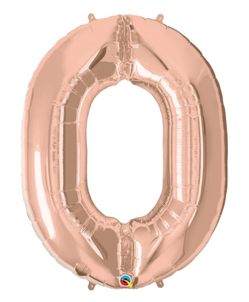 Número de oro rosa de 34" (Qualatex)