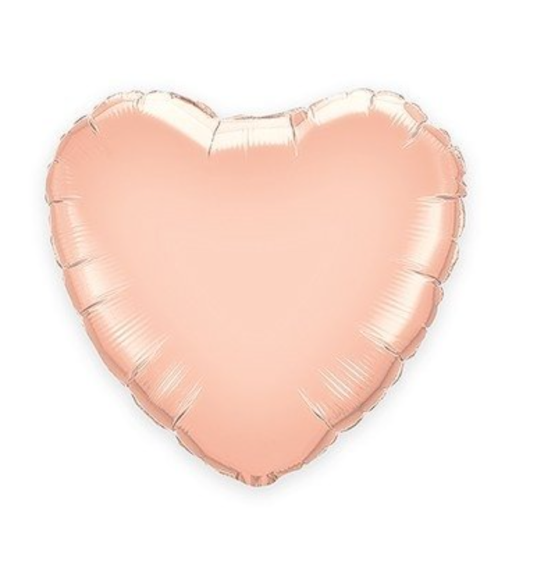 Corazón de oro rosa Qualatex de 36" (1 CUENTA)