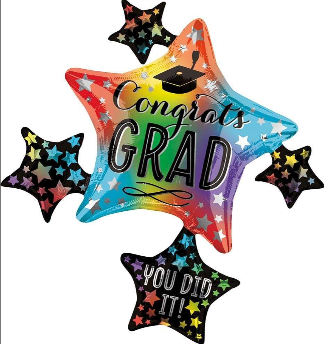 35" Congrats Grad Star Foil
