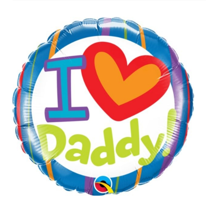 9” I Dad Qualatex Foil Balloon