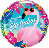 18’ Happy Birthday Flamingo Foil Balloon ( 1CT)