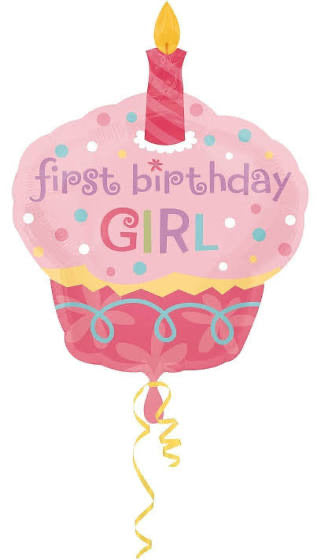 36” 1st Birthday Girl Cup Cake (1 CT)