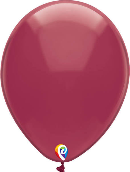 Globos de látex Funsational Cristal Borgoña de 12 ", 50 u.