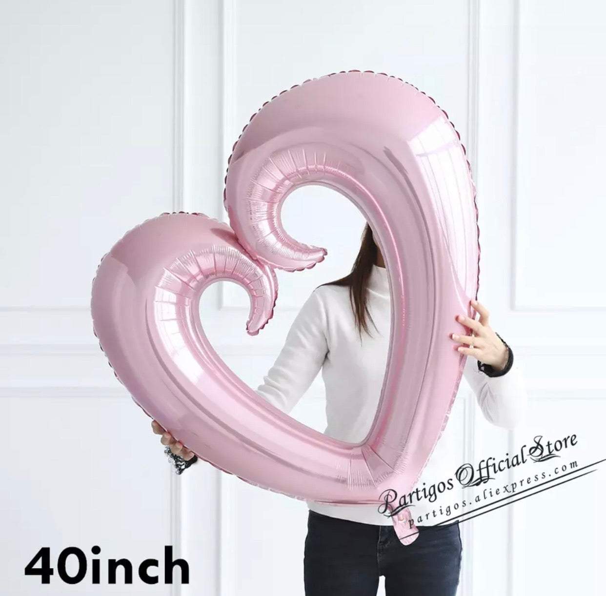 40” Corazón Rosa