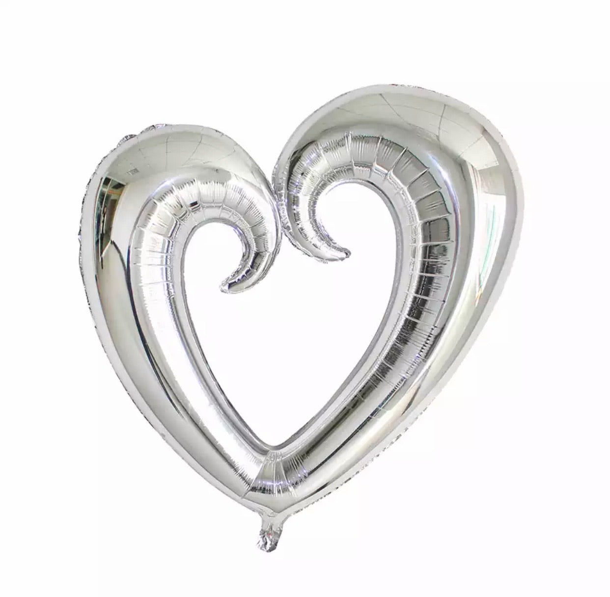 40” Silver Heart